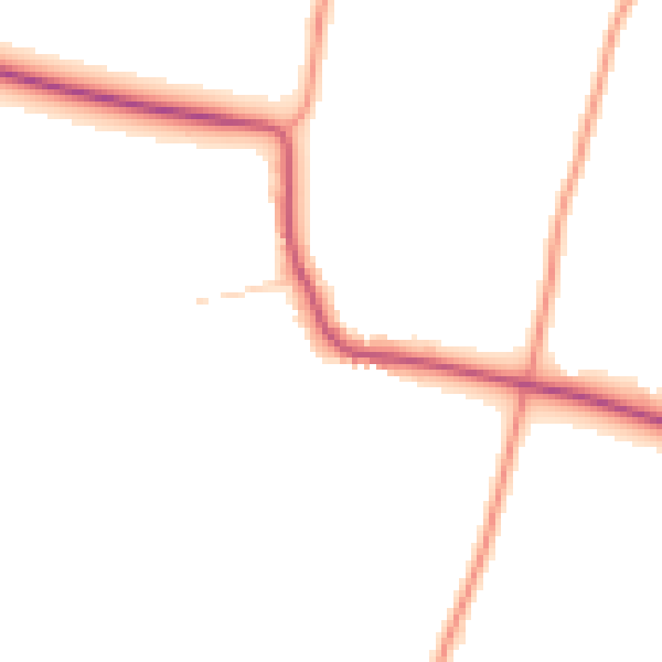 Daytime road noise heatmap for PO18 9AS