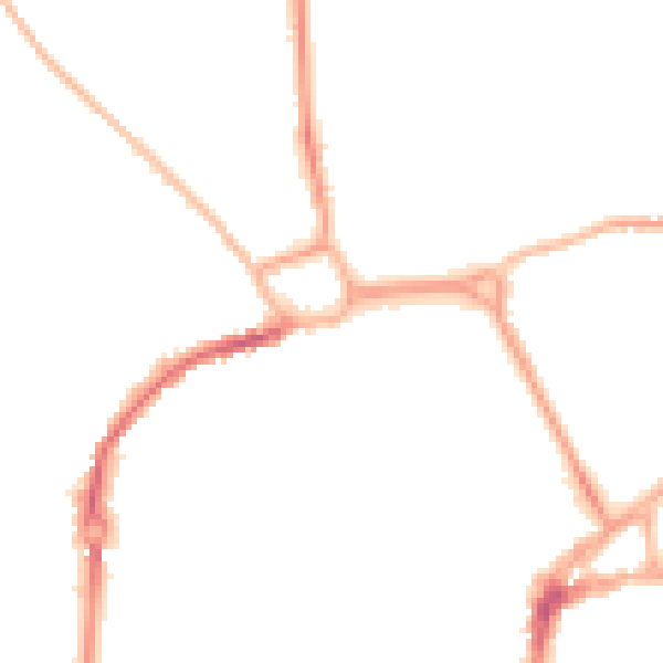 Night-time road noise heatmap for PO19 1BA