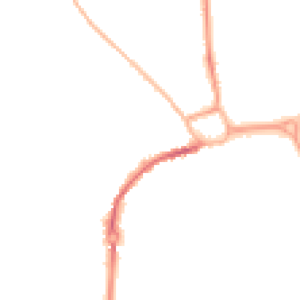 Night-time road noise heatmap for PO19 1DG
