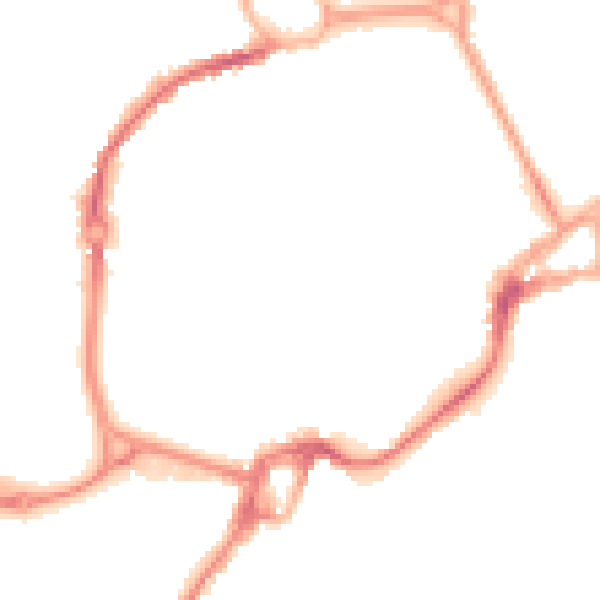 Night-time road noise heatmap for PO19 1EE