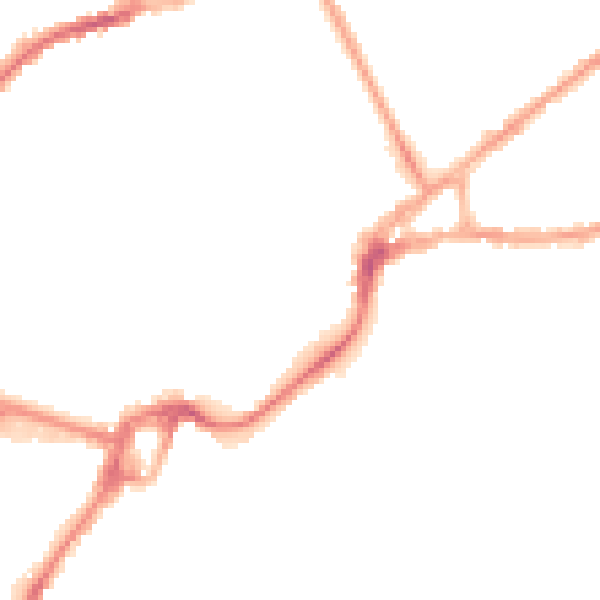 Night-time road noise heatmap for PO19 1UG
