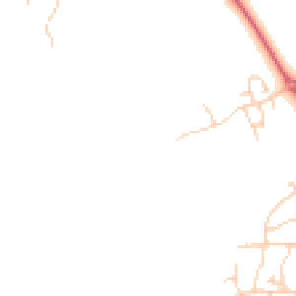 Daytime road noise heatmap for PO19 3GL