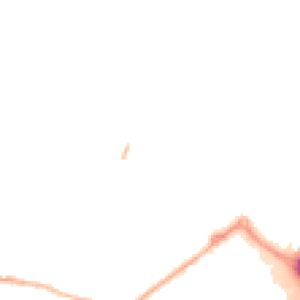 Night-time road noise heatmap for PO19 6UX