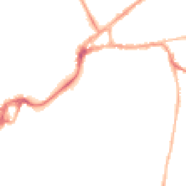 Night-time road noise heatmap for PO19 7PH