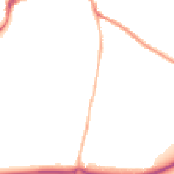 Night-time road noise heatmap for PO19 8FZ