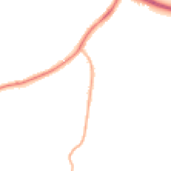 Night-time road noise heatmap for PO19 8SP