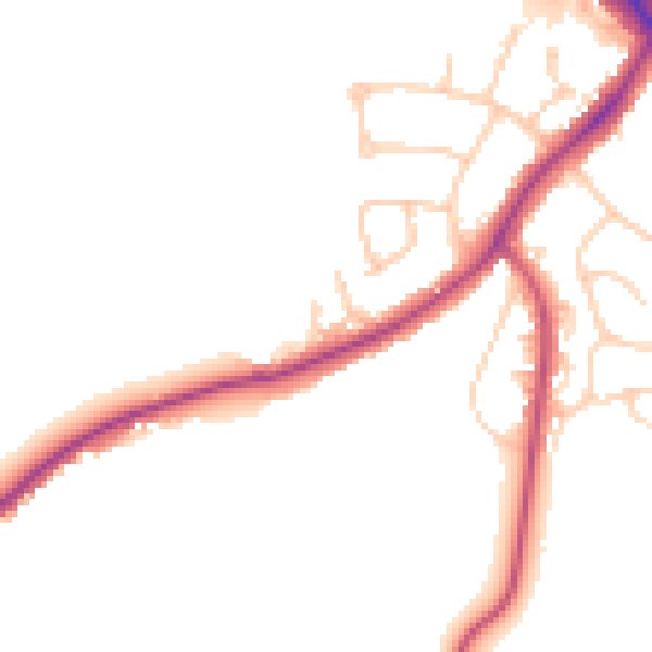Daytime road noise heatmap for PO19 8TJ