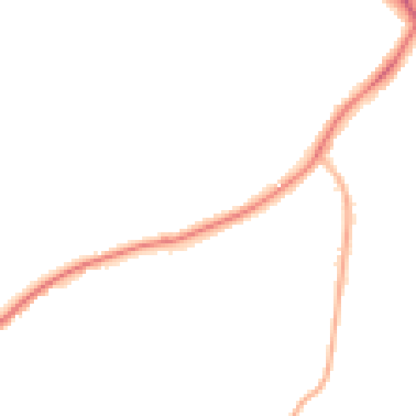 Night-time road noise heatmap for PO19 8TJ