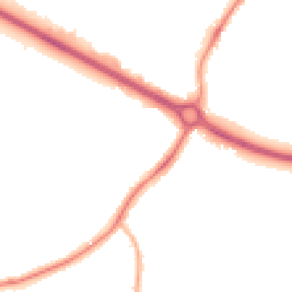 Night-time road noise heatmap for PO19 8XB