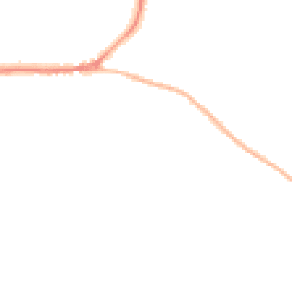 Night-time road noise heatmap for PO20 3XS