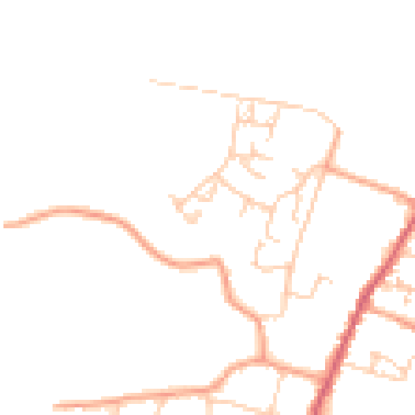 Daytime road noise heatmap for PO20 9JN