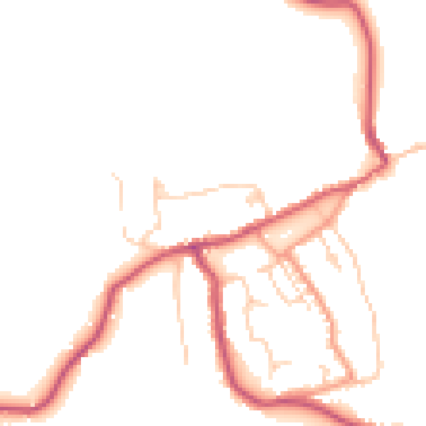 Daytime road noise heatmap for PO33 1UP