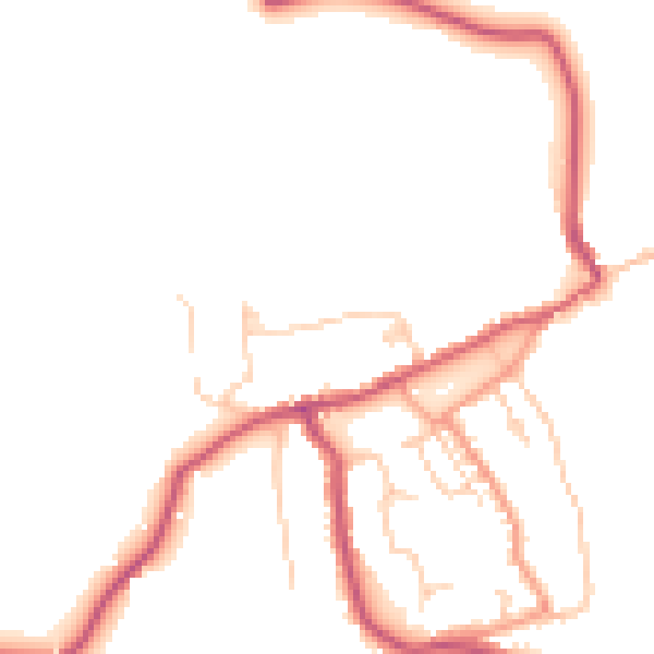 Daytime road noise heatmap for PO33 1UR