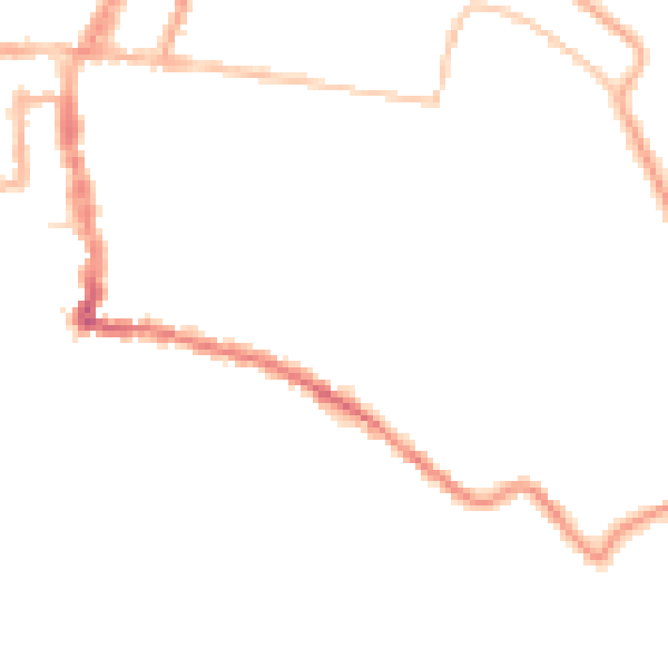 Night-time road noise heatmap for PO33 2BH