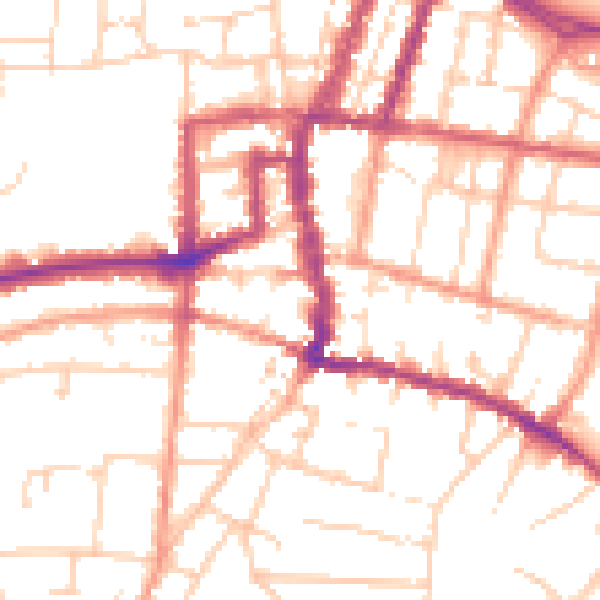 Daytime road noise heatmap for PO33 2RF