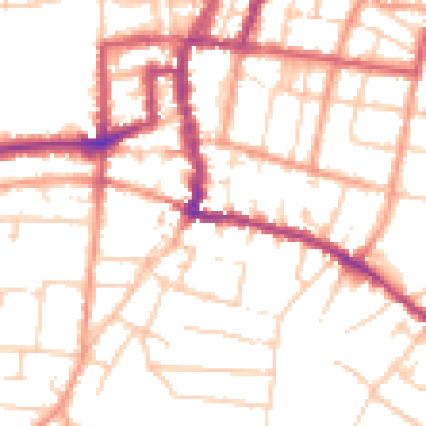 Daytime road noise heatmap for PO33 2RL