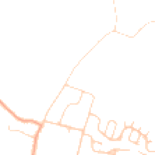 Daytime road noise heatmap for PO33 4NY