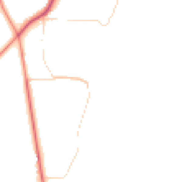 Daytime road noise heatmap for PO33 4RS