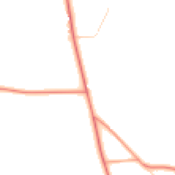 Daytime road noise heatmap for PO33 4RU