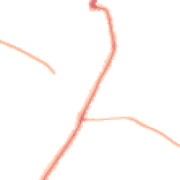 Night-time road noise heatmap for PO36 0AB