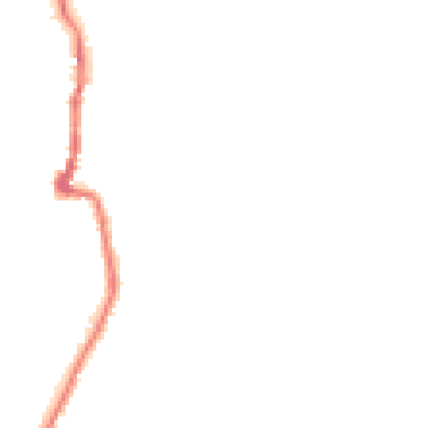 Night-time road noise heatmap for PO36 0AE