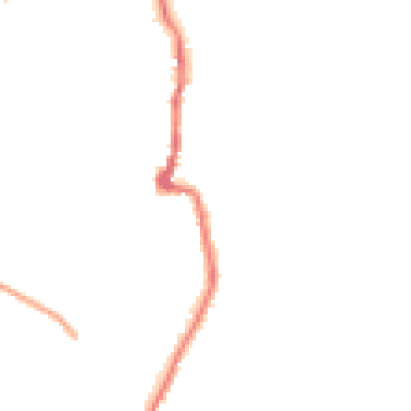 Night-time road noise heatmap for PO36 0AS