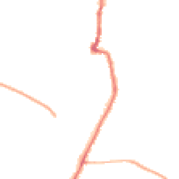Night-time road noise heatmap for PO36 0DA
