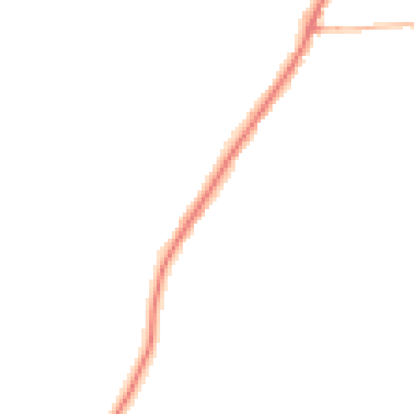 Night-time road noise heatmap for PO36 0EL