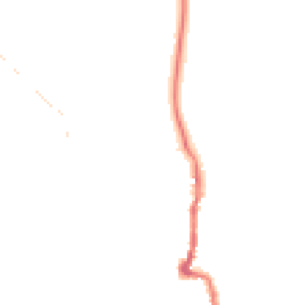 Night-time road noise heatmap for PO36 0HT