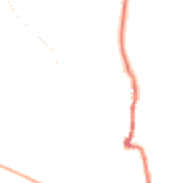 Night-time road noise heatmap for PO36 0JA