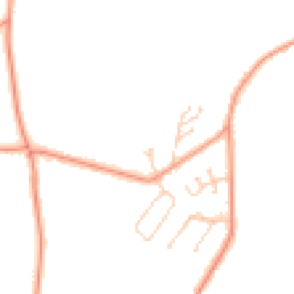 Daytime road noise heatmap for PO36 0LG