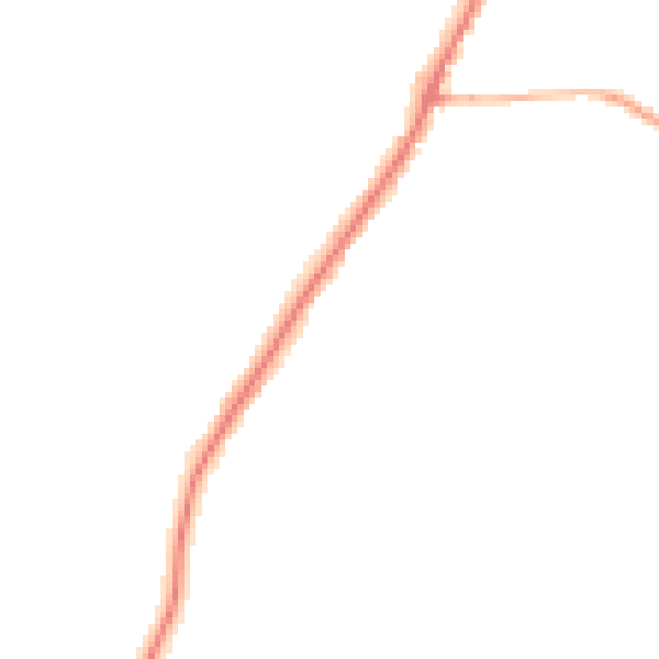Night-time road noise heatmap for PO36 0PL