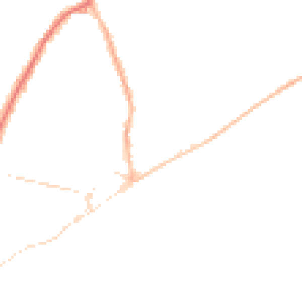 Night-time road noise heatmap for PO36 8AX