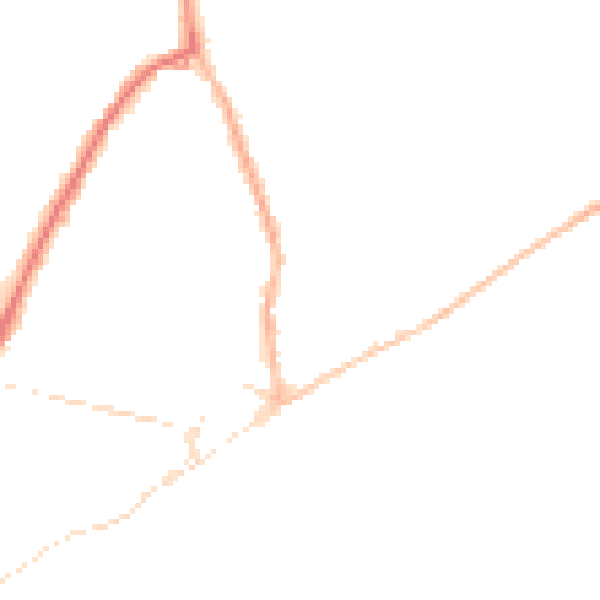 Night-time road noise heatmap for PO36 8BA