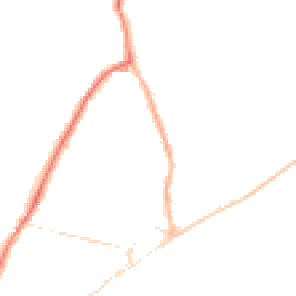 Night-time road noise heatmap for PO36 8BG