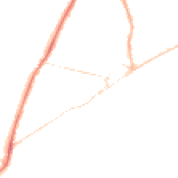 Night-time road noise heatmap for PO36 8ET