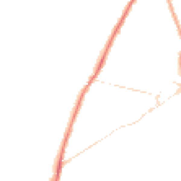 Night-time road noise heatmap for PO36 8JZ