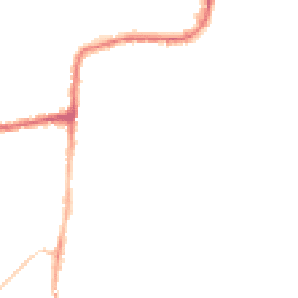 Night-time road noise heatmap for PO36 8PN