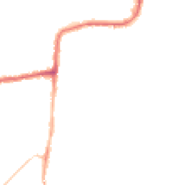 Night-time road noise heatmap for PO36 8PS