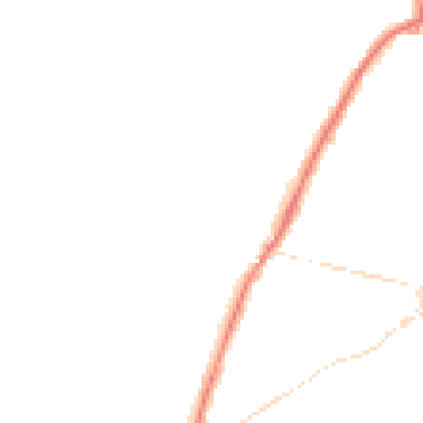 Night-time road noise heatmap for PO36 9BQ