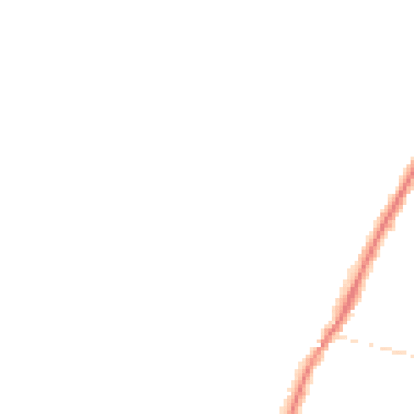 Night-time road noise heatmap for PO36 9DW