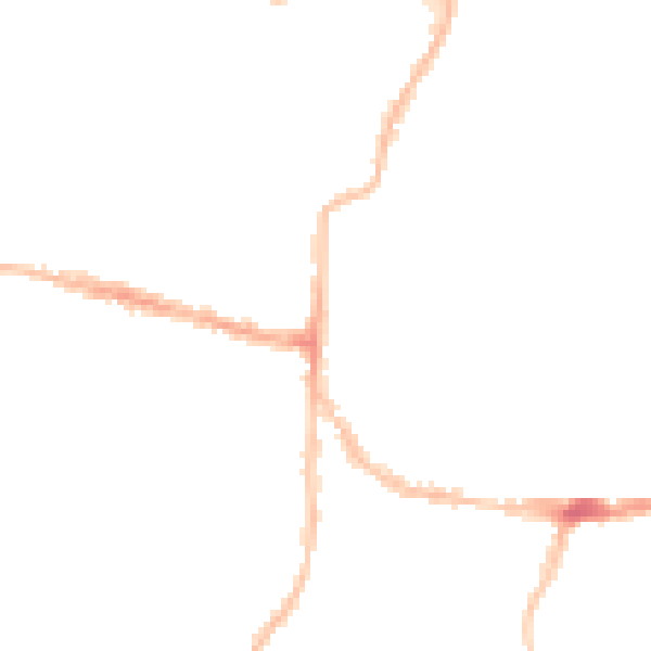 Night-time road noise heatmap for PO5 1AP