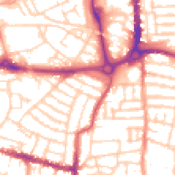 Daytime road noise heatmap for PO5 1EB