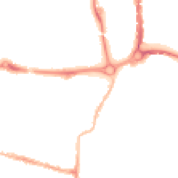 Night-time road noise heatmap for PO5 1EB