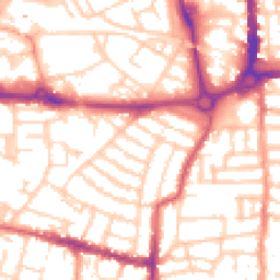 Daytime road noise heatmap for PO5 1EE