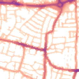 Daytime road noise heatmap for PO5 1EP