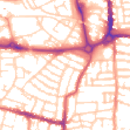 Daytime road noise heatmap for PO5 1ES