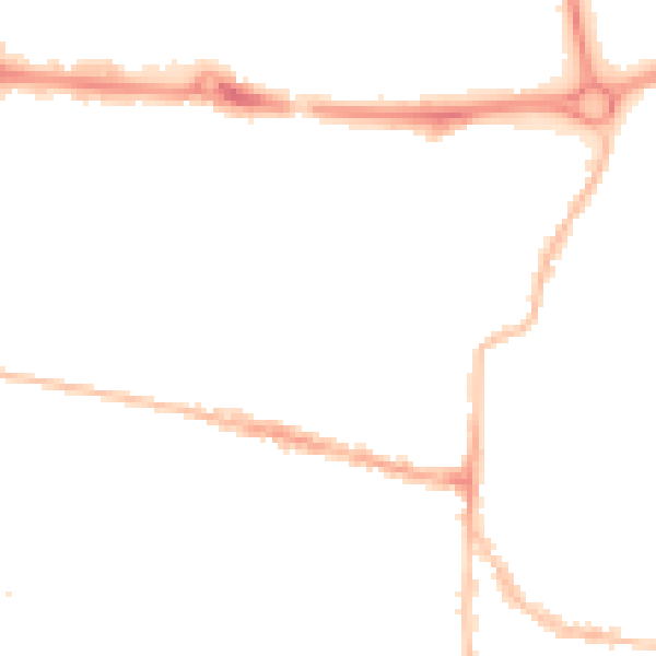 Night-time road noise heatmap for PO5 1HQ