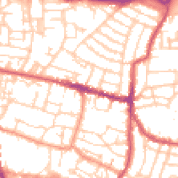 Daytime road noise heatmap for PO5 1LH