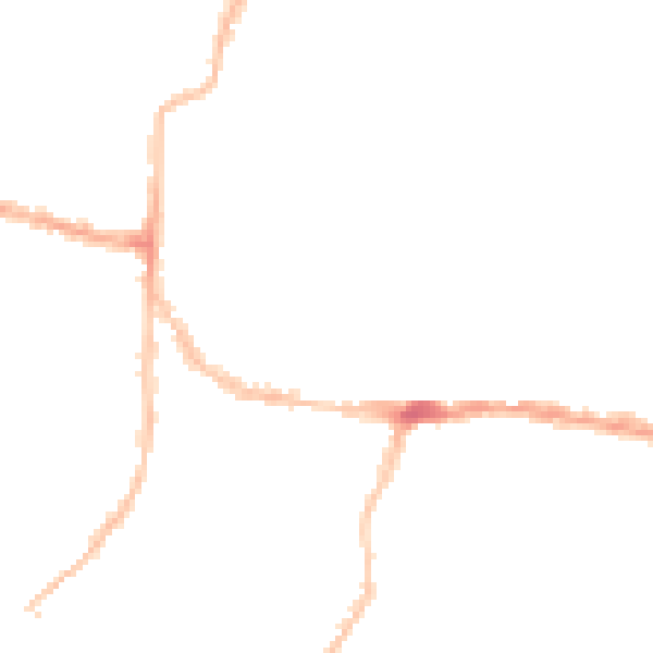 Night-time road noise heatmap for PO5 1NP